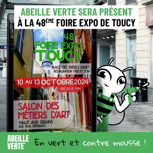 Retrouvez-nous du jeudi 10 au dimanche 13 octobre à la Foire Expo de TOUCY !